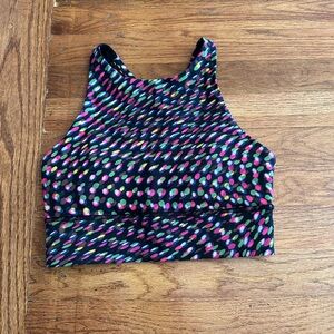 Lululemon Spotted Sports Bra Women's 4 Yoga Abstract